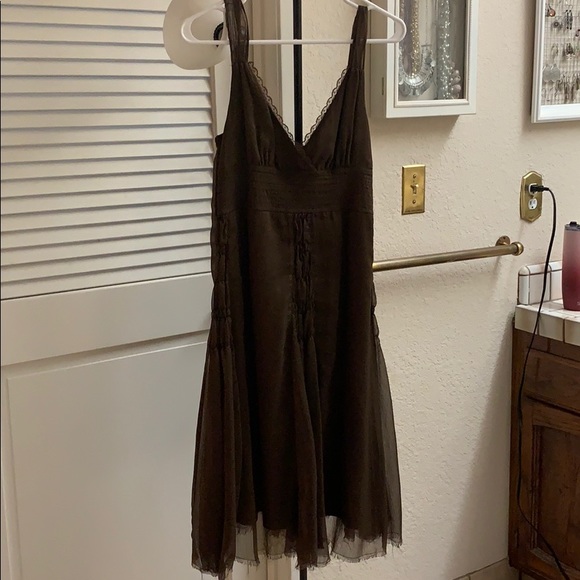 Hot Kiss brown strap dress. - Picture 1 of 9